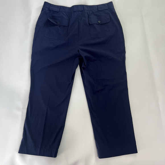Lauren Ralph Lauren Pant Women’s Navy Blue Stretch Buisness Casual Straight S.16 - Picture 2 of 7